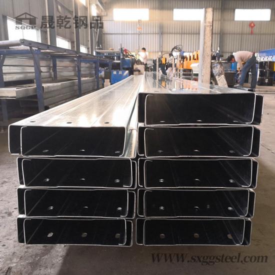 Steel channel for building materials